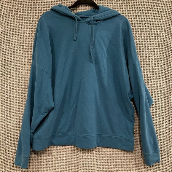 UGG Tops - UGG Kyree Micro Terry Hoodie Hooded Sweatshirt Women's Size Large Blue Teal